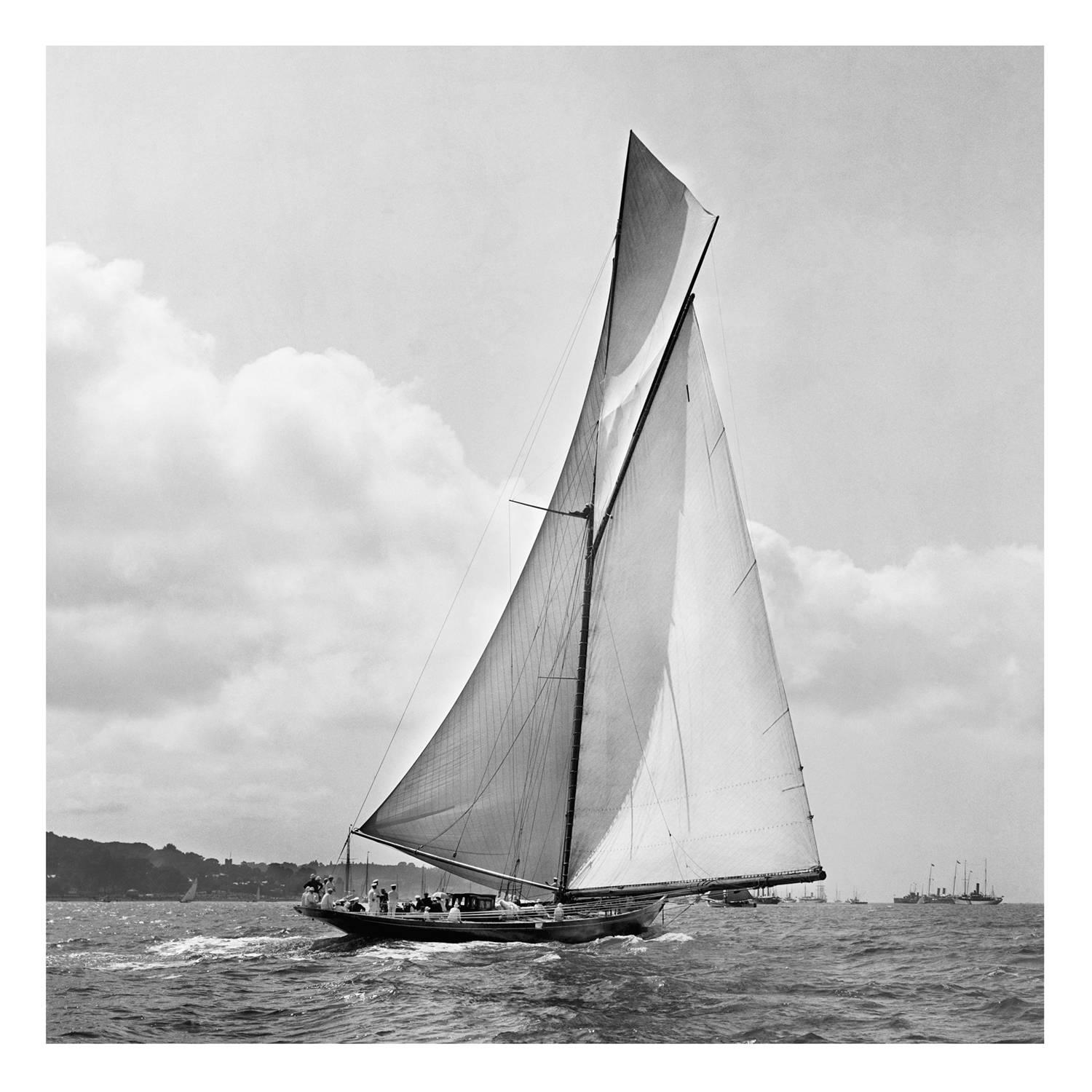 Frank Beken Black and White Photograph - Prince of Wales Sailing Yacht Britannia, 1923 - Edition 2 of 25