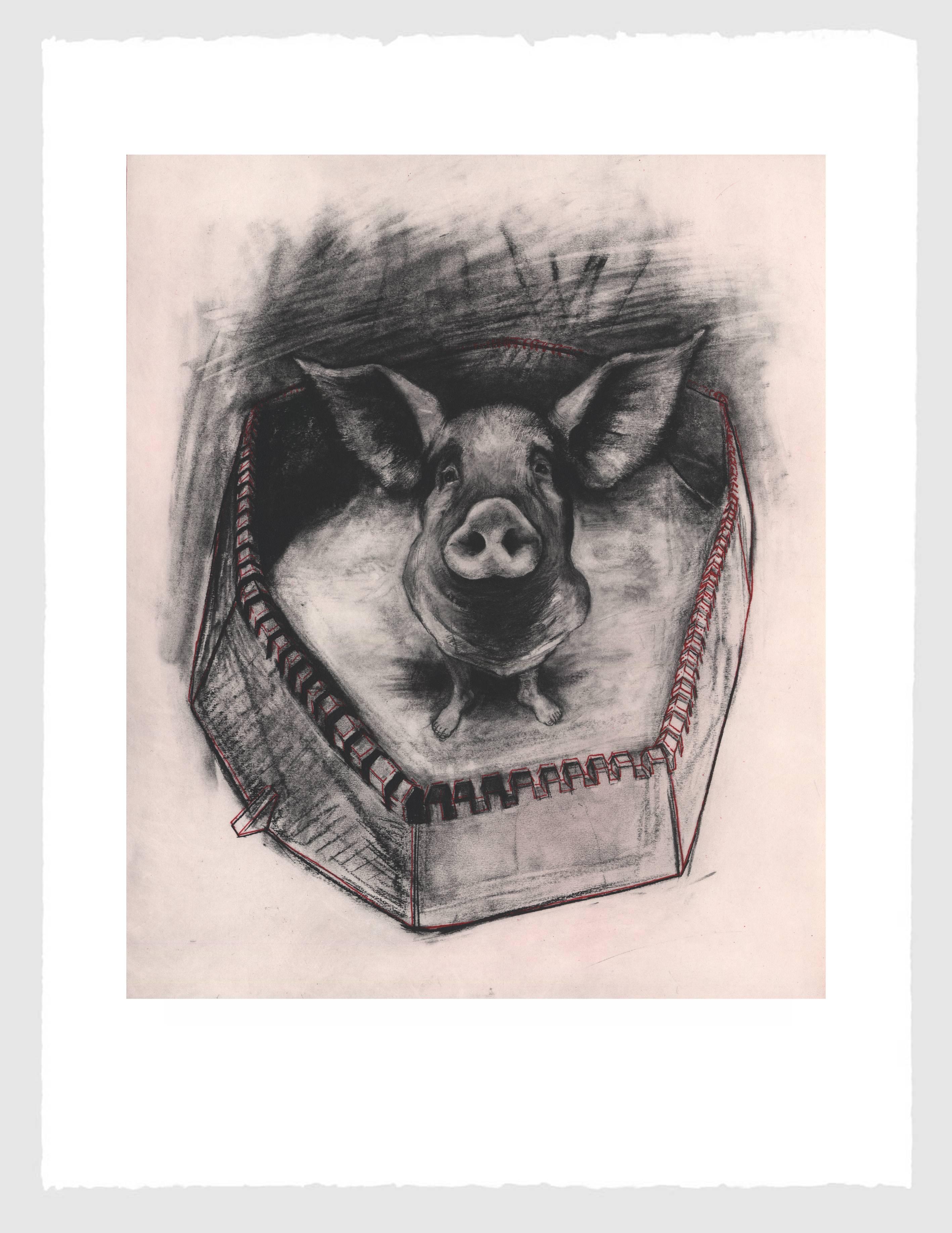 Rita Duffy Animal Print - Pigheaded