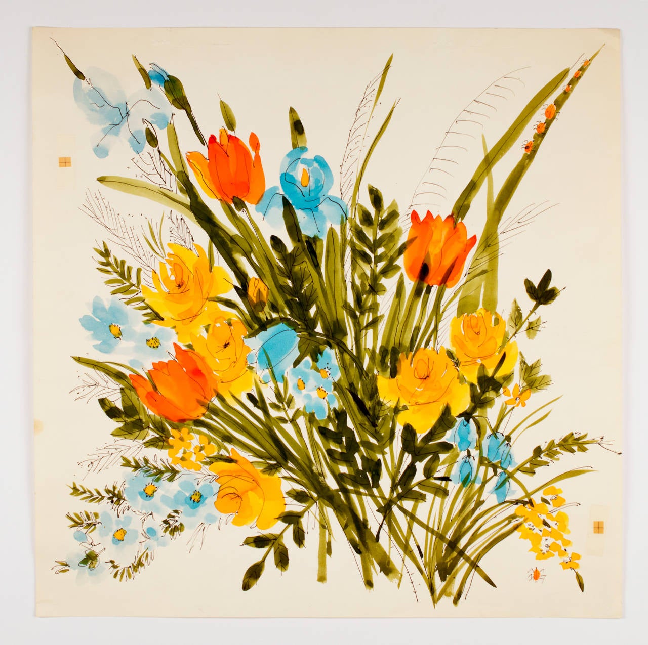Mixed Bouquet, from the "Florals" series - Painting by Vera Neumann