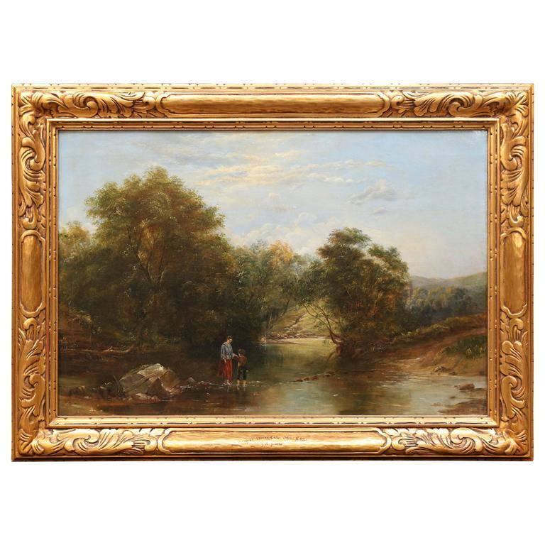 Frederick William Hulme Landscape Painting - Stepping Stones