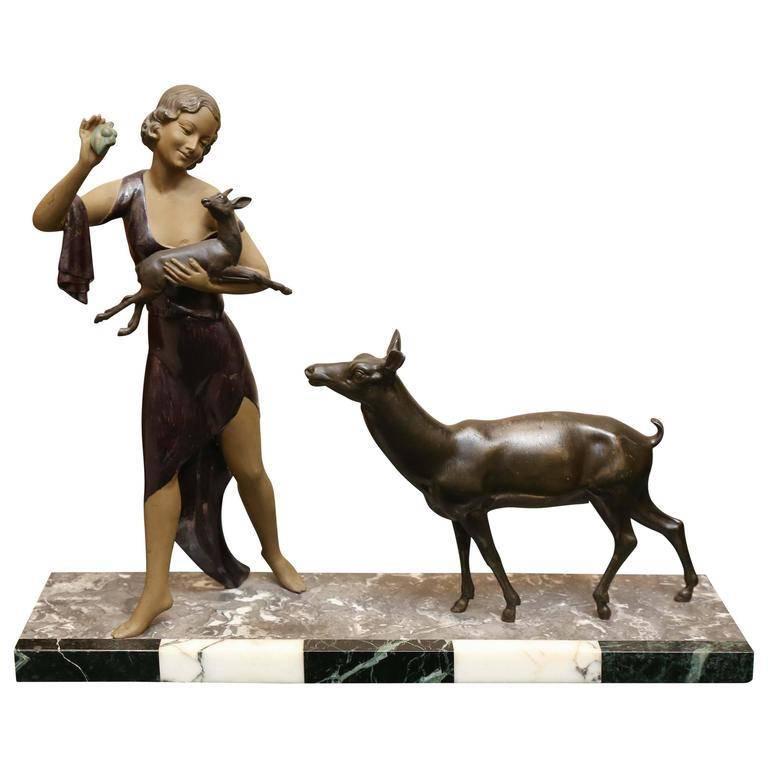 Unknown Figurative Sculpture - Playful Youth