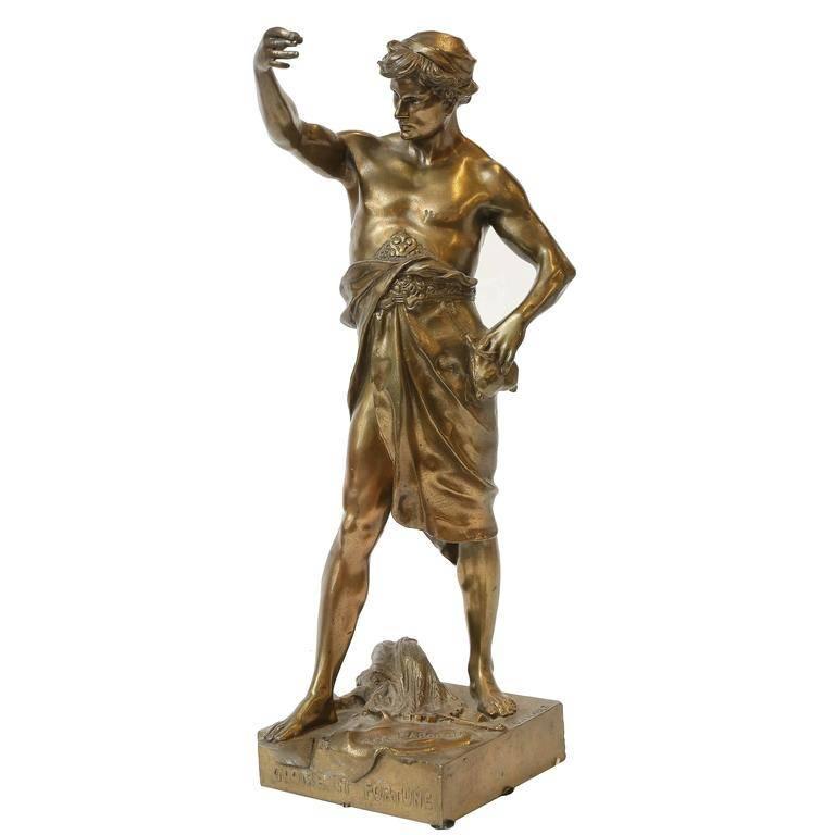Émile Louis Picault Figurative Sculpture - Gloire Et Fortune Per Laboren