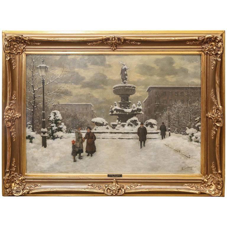 Otto Dinger Landscape Painting - Winter in Berlin