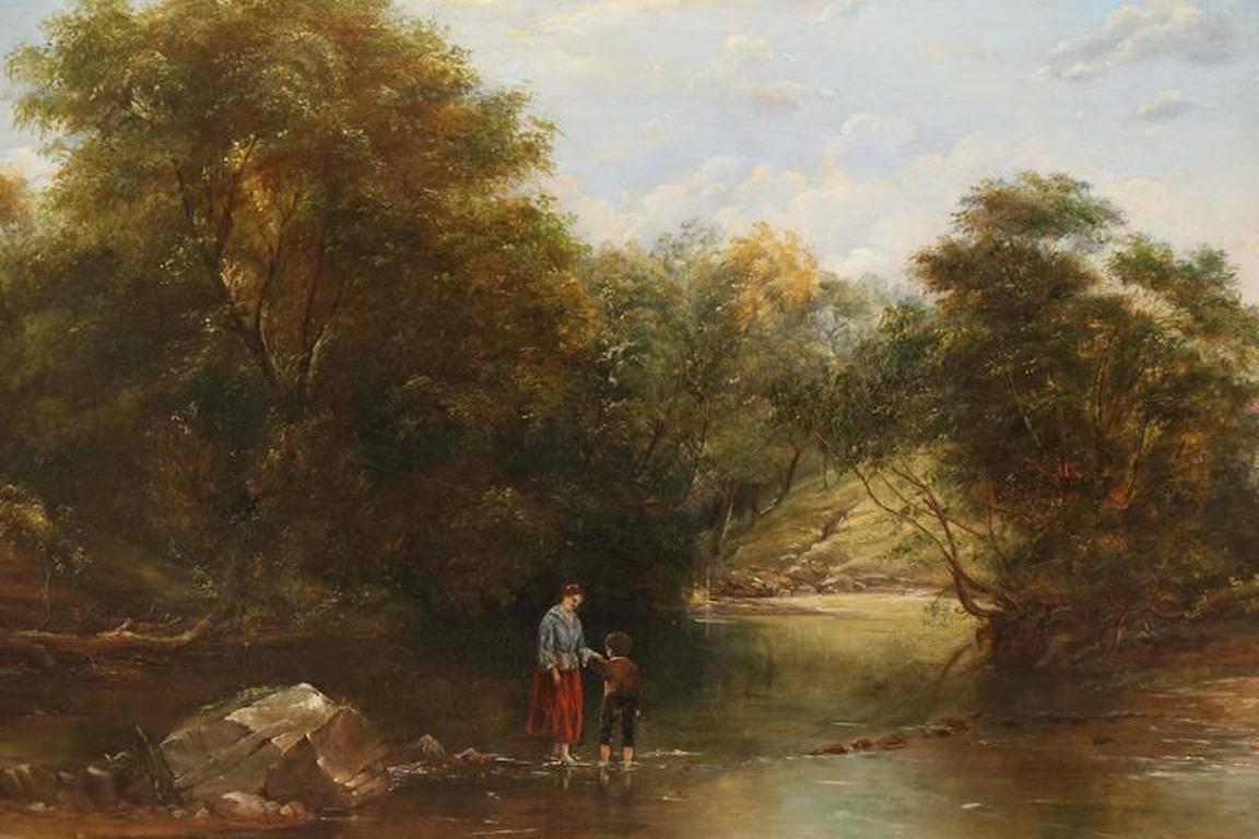 Stepping Stones - Painting by Frederick William Hulme