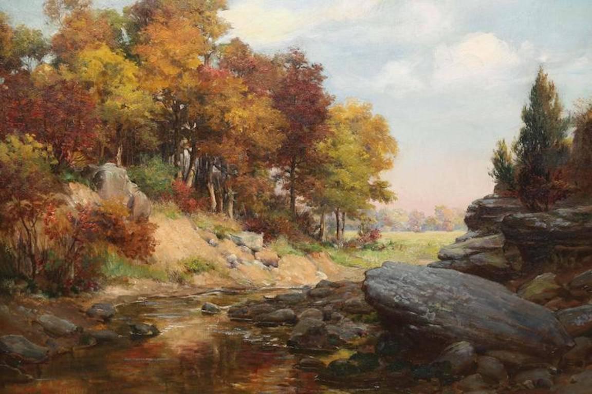 Rocky Landscape – Painting von Charles Abel Corwin