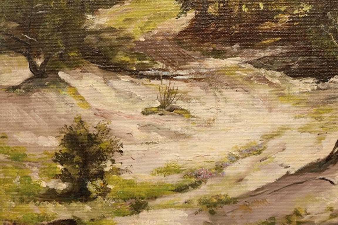 Forest in Summer - Brown Landscape Painting by Harry Worthman