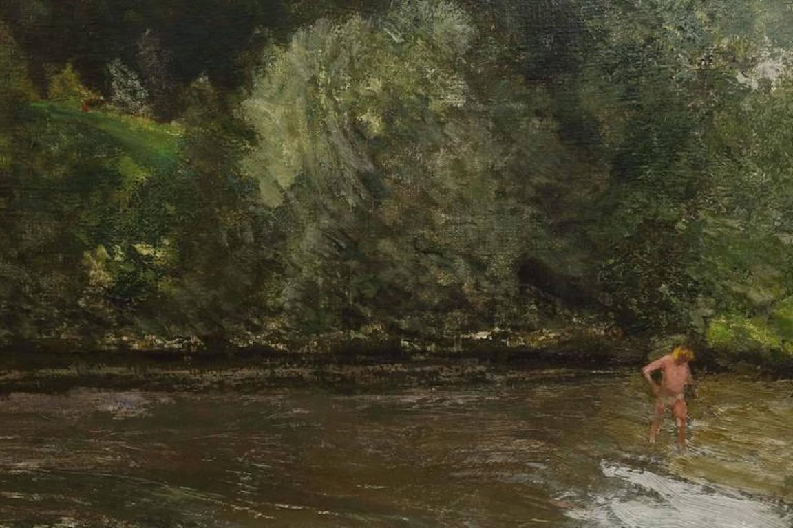Crossing the River - Painting by Rezso Burghardt