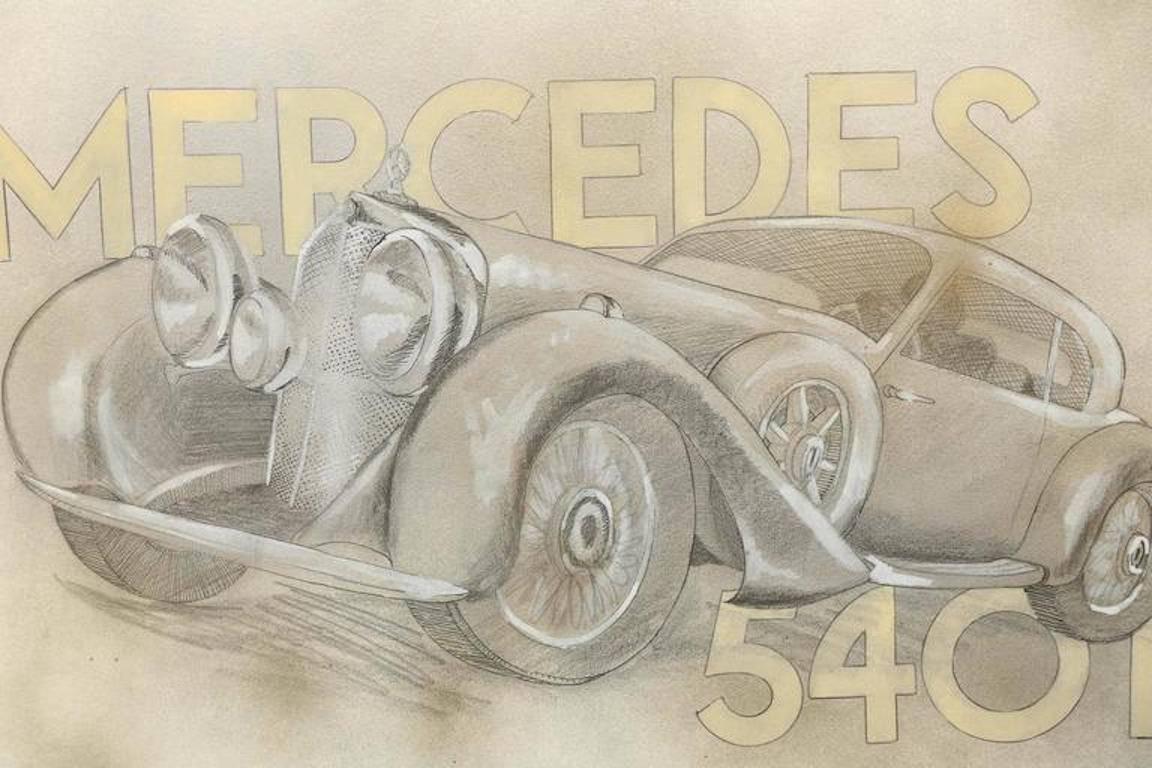 Mercedes Benz 540K - Art by J.M. Sorg