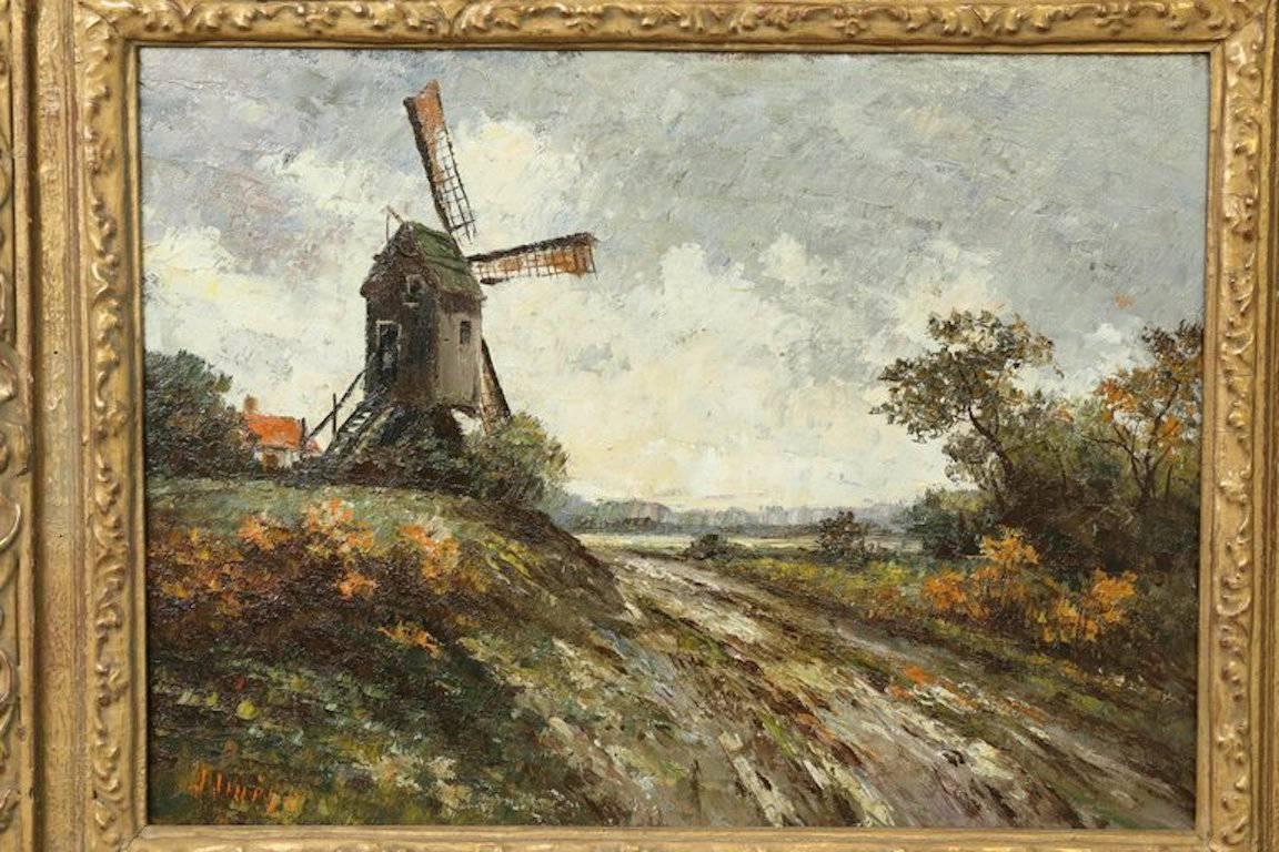 Windmill - Painting by Jules Dupre