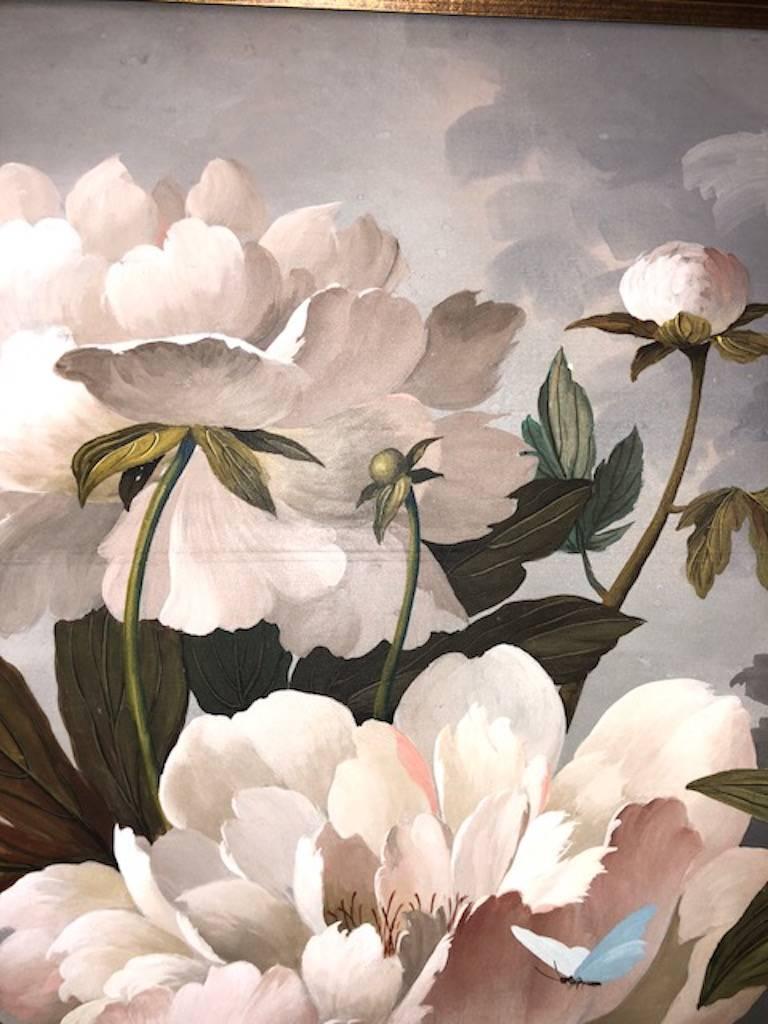 Garden Flowers - Beige Still-Life Painting by Kee Wu Wah