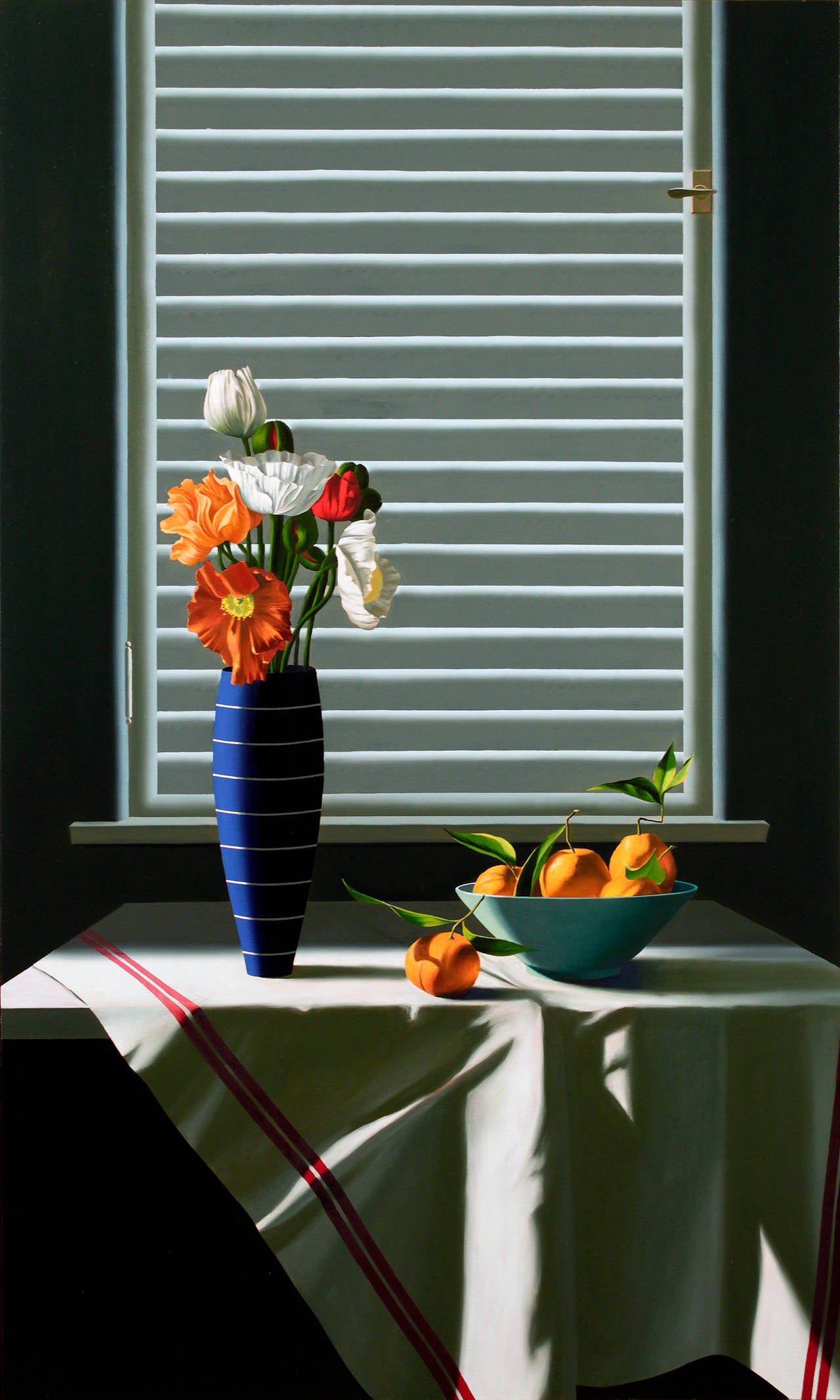 Poppies and Oranges - Painting by Bruce Cohen