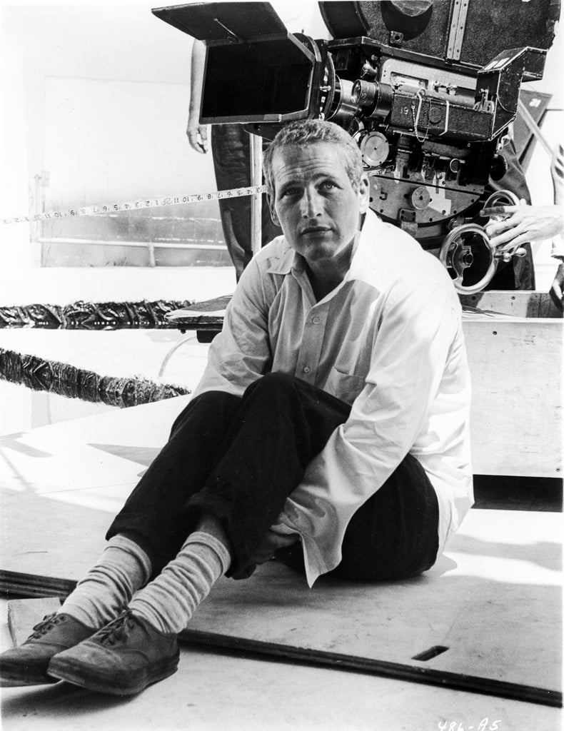Unknown Portrait Photograph - Paul Newman on the Set of "Harper" Fine Art Print