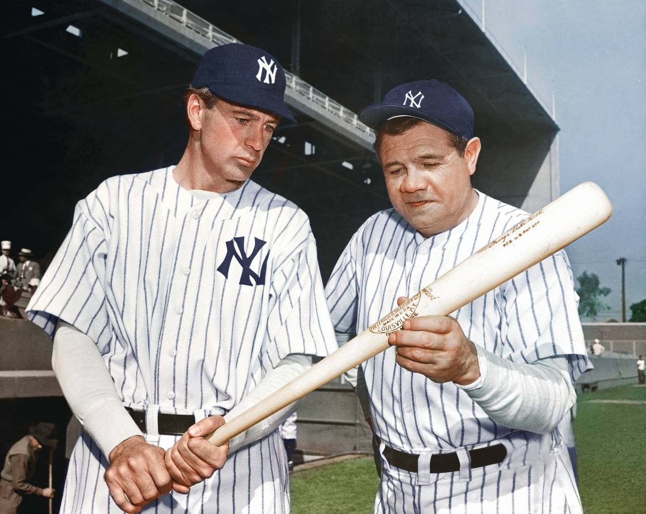 Unknown Color Photograph - Gary Cooper and Babe Ruth "The Pride of the Yankees" Fine Art Print