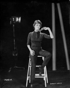 Vintage Sophia Loren Behind the Scenes of "Houseboat" Fine Art Print