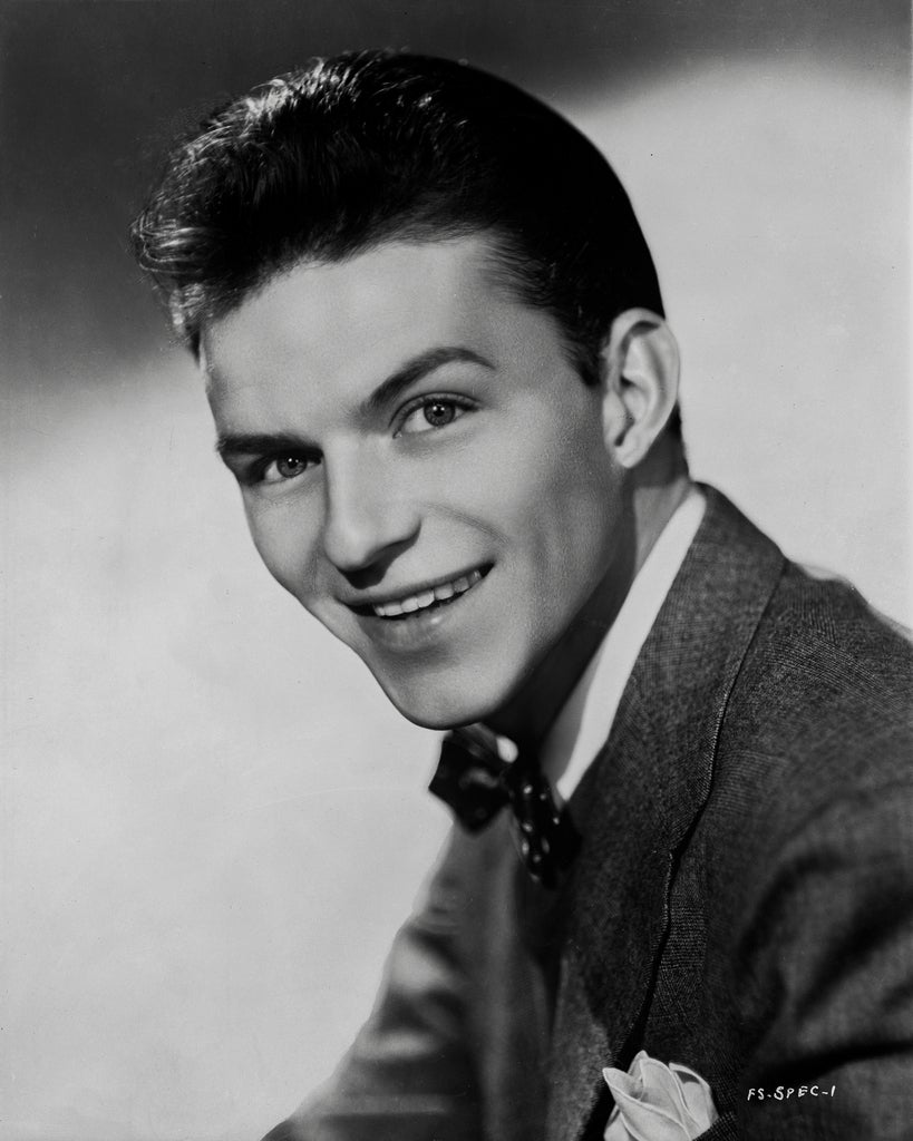 James J Kriegsmann Black and White Photograph - Young Frank Sinatra Smiling Fine Art Print