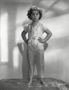 Vintage Shirley Temple Standing in Pajamas Fine Art Print