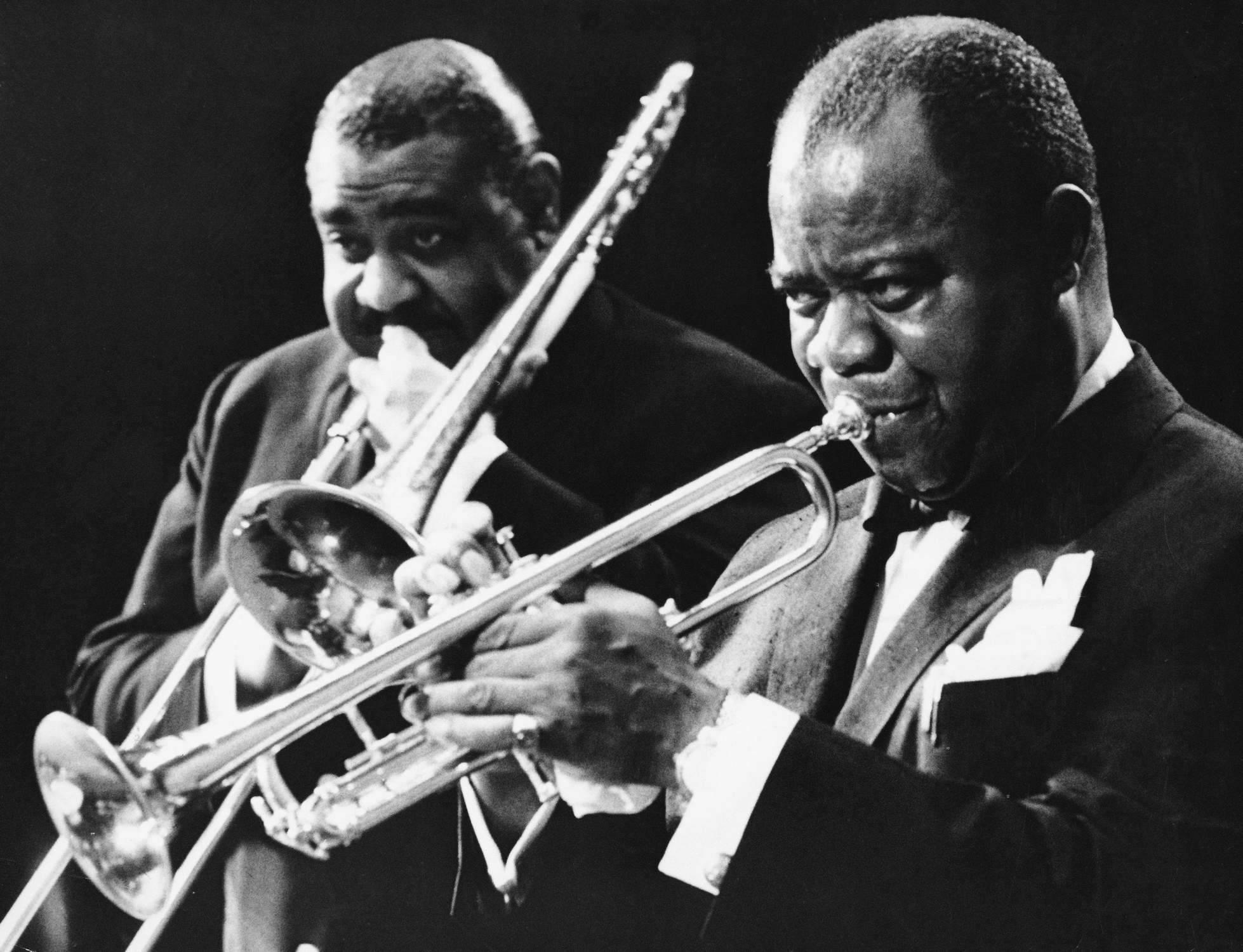 Unknown Black and White Photograph - Louis Armstrong Germany Fine Art Print