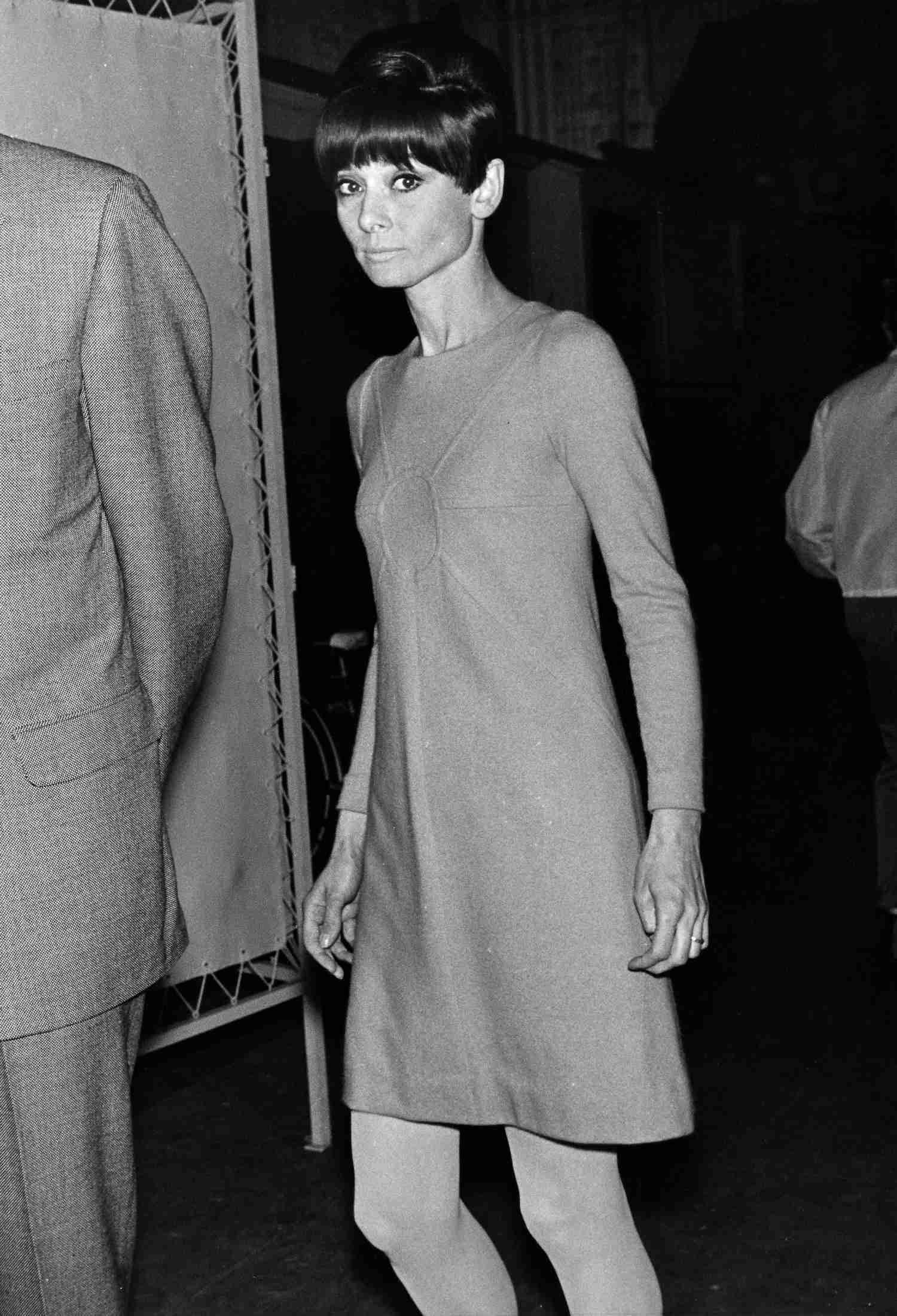 Unknown Black and White Photograph - Audrey Hepburn Candid Fine Art Print