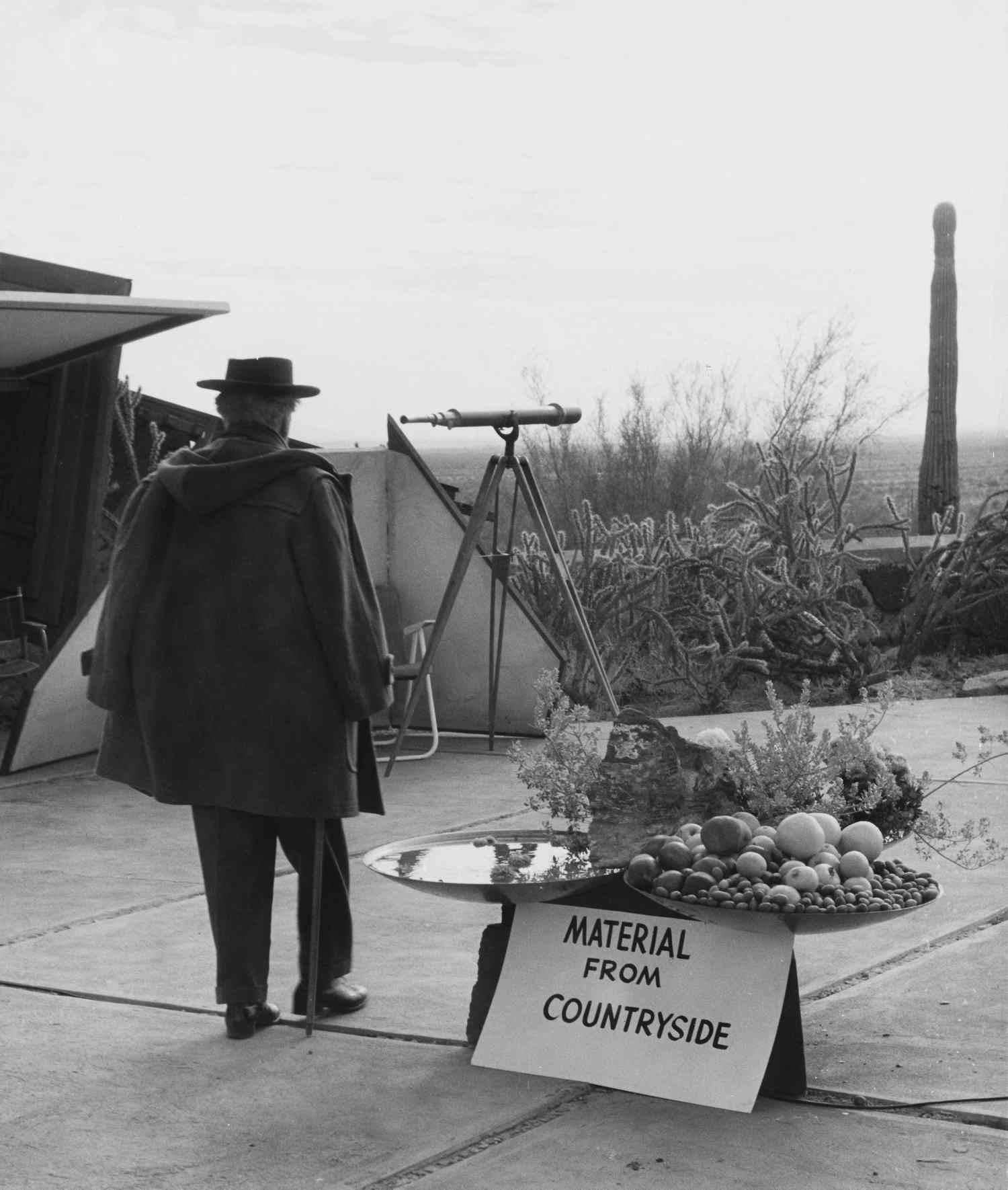 Unknown Black and White Photograph - Candid Frank Lloyd Wright