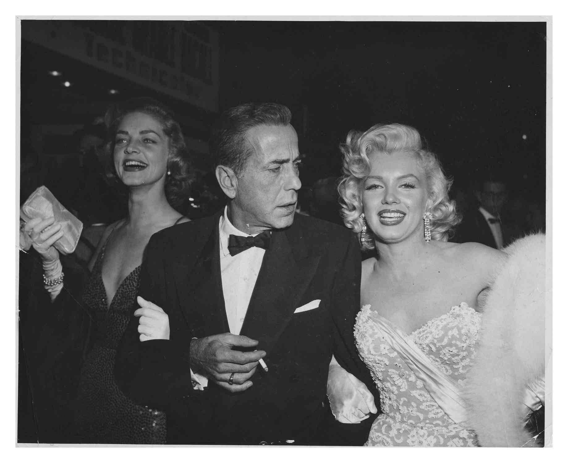 Unknown Portrait Photograph - Marilyn Monroe, Humphrey Bogart and Lauren Becall Fine Art Print