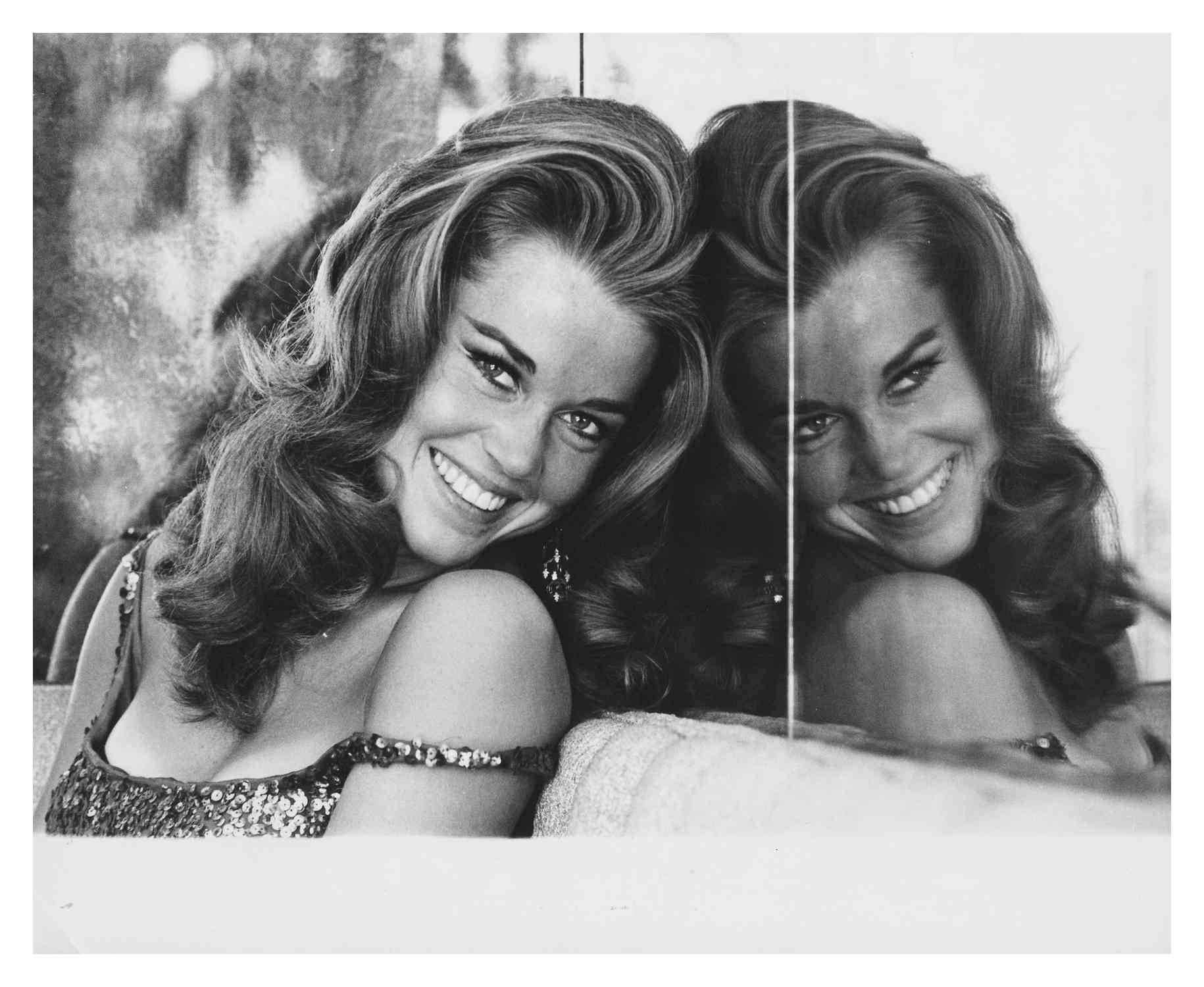 Unknown Black and White Photograph - Jane Fonda, twice as nice