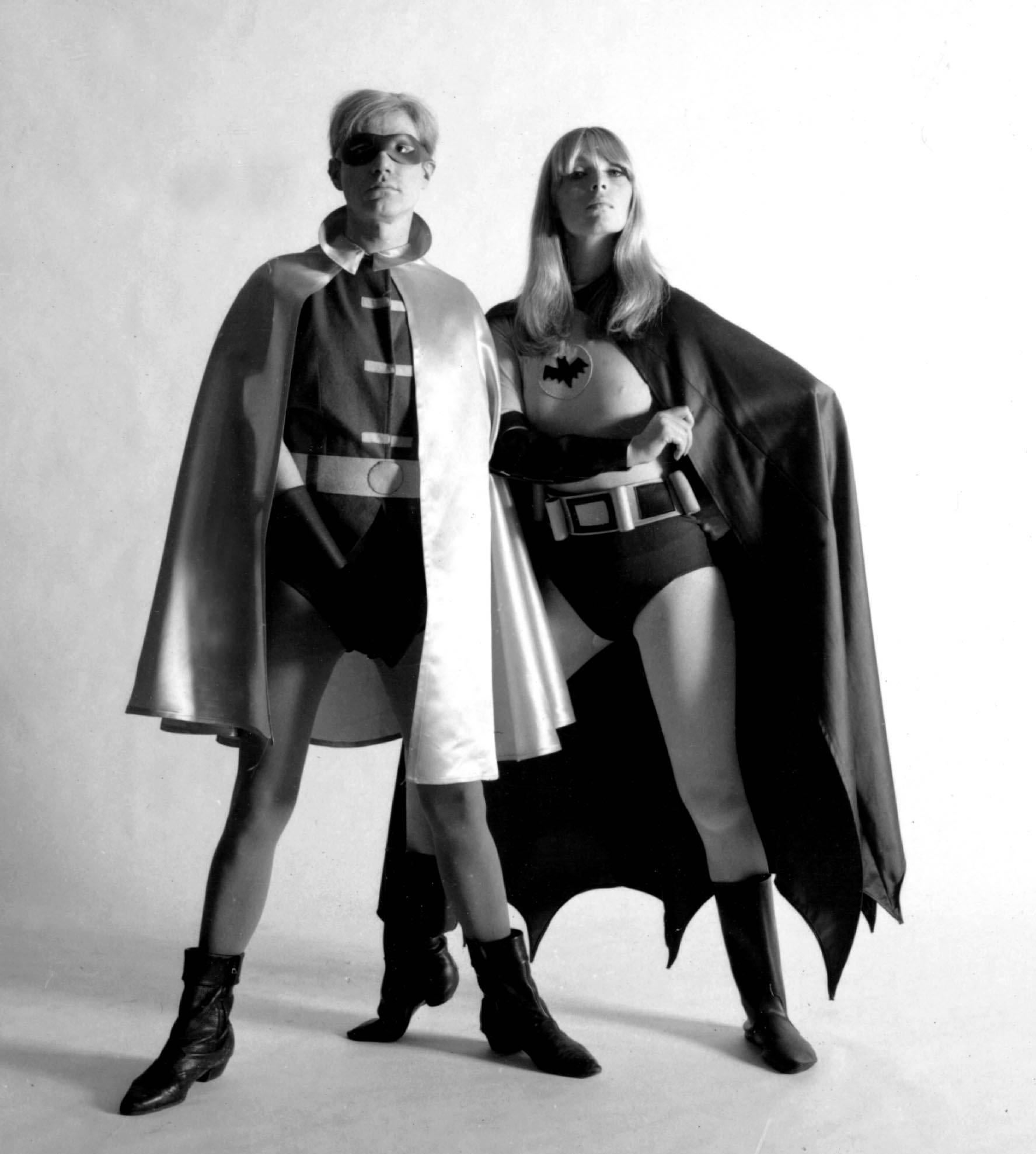 Unknown Portrait Photograph - Andy Warhol and Nico as Batman and Robin Fine Art Print