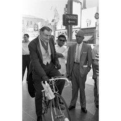 Grandpa Munster Riding a Bicycle Fine Art Print