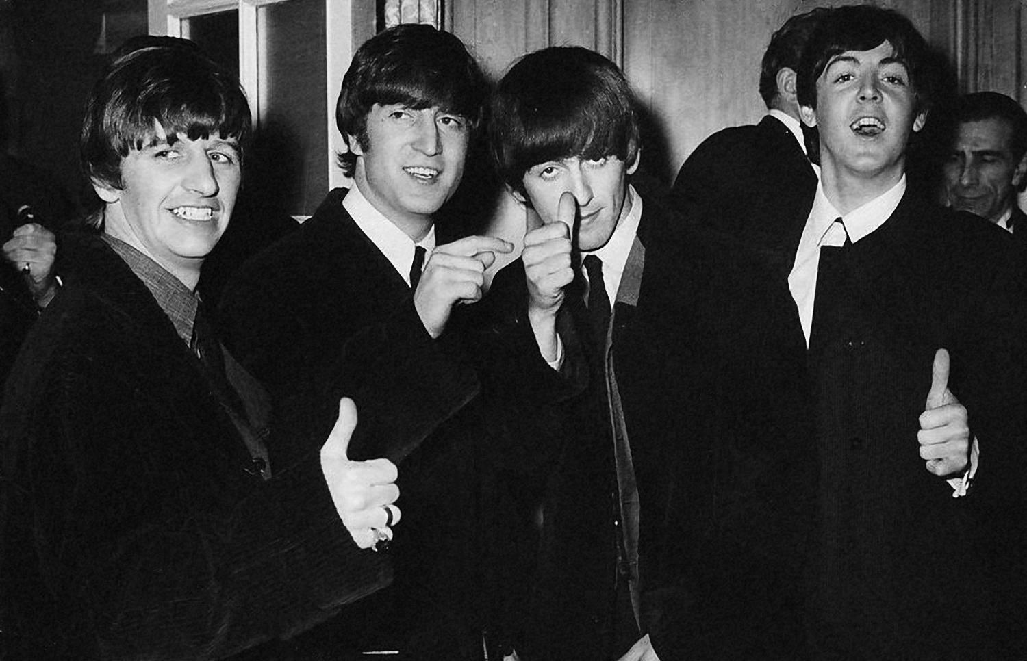 Unknown Portrait Photograph - The Beatles Thumbs Up Fine Art Print