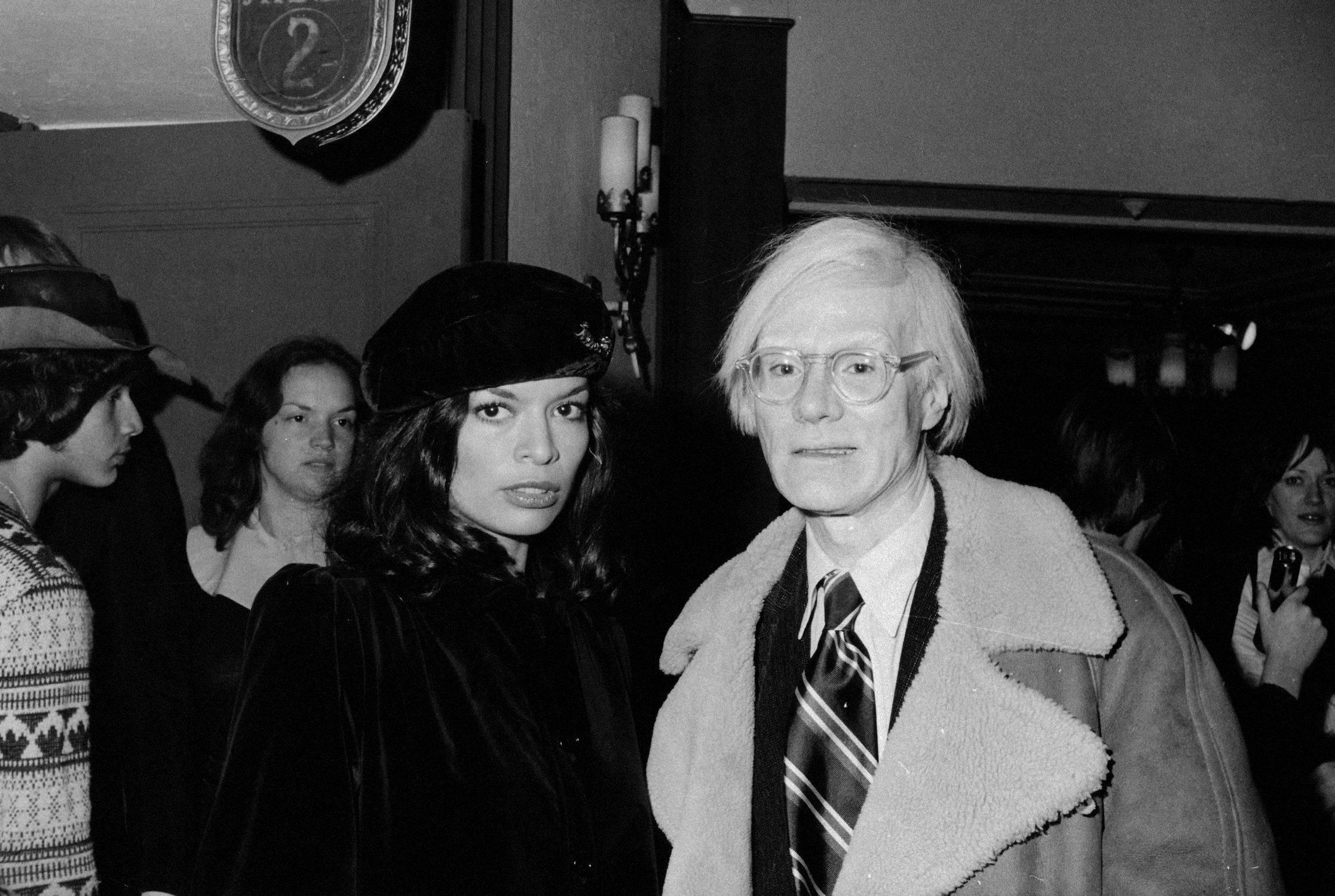 Unknown Black and White Photograph - Bianca Jagger and Andy Warhol Fine Art Print