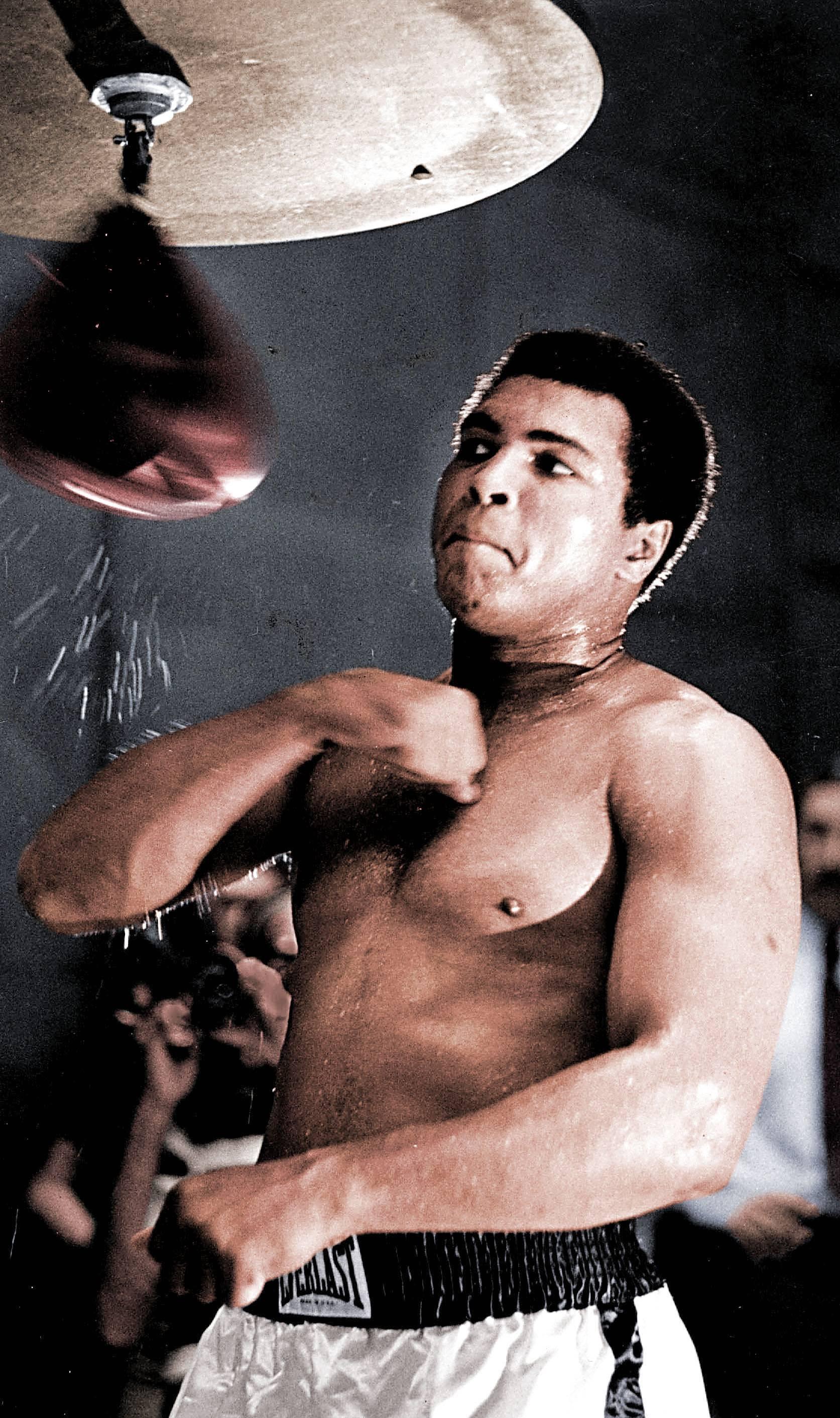 Unknown Color Photograph - Muhammad Ali Training, Colorized Fine Art Print