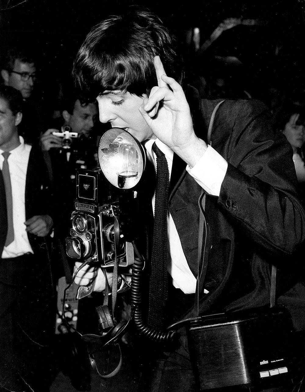 Unknown Black and White Photograph - Paul McCartney and his Camera