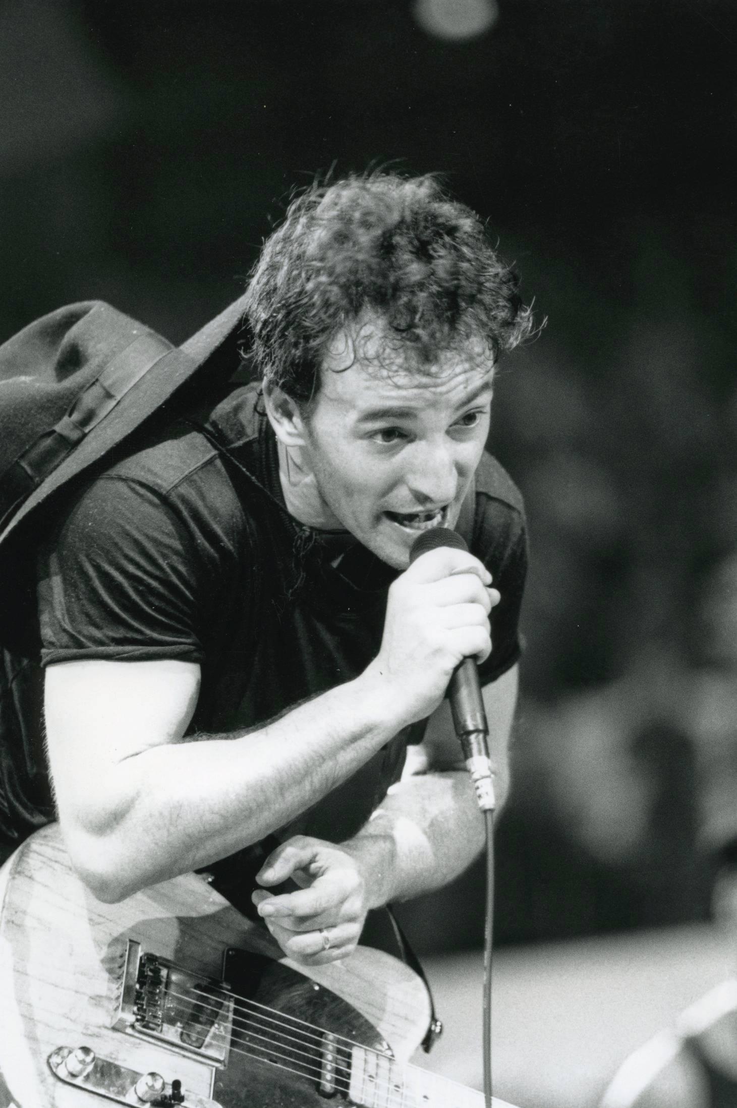 Unknown Black and White Photograph - Bruce Springsteen Live in Concert Vintage Original Photograph