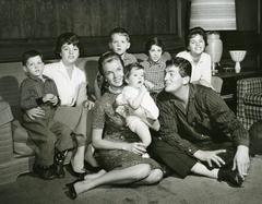 Original Vintage Photograph of Dean Martin at home with his family