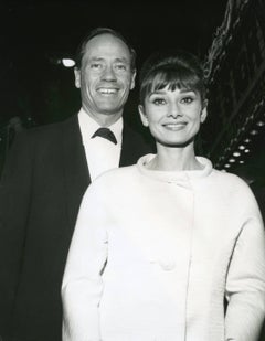 Smiling Audrey Hepburn and Mel Ferrer Vintage Original Photograph