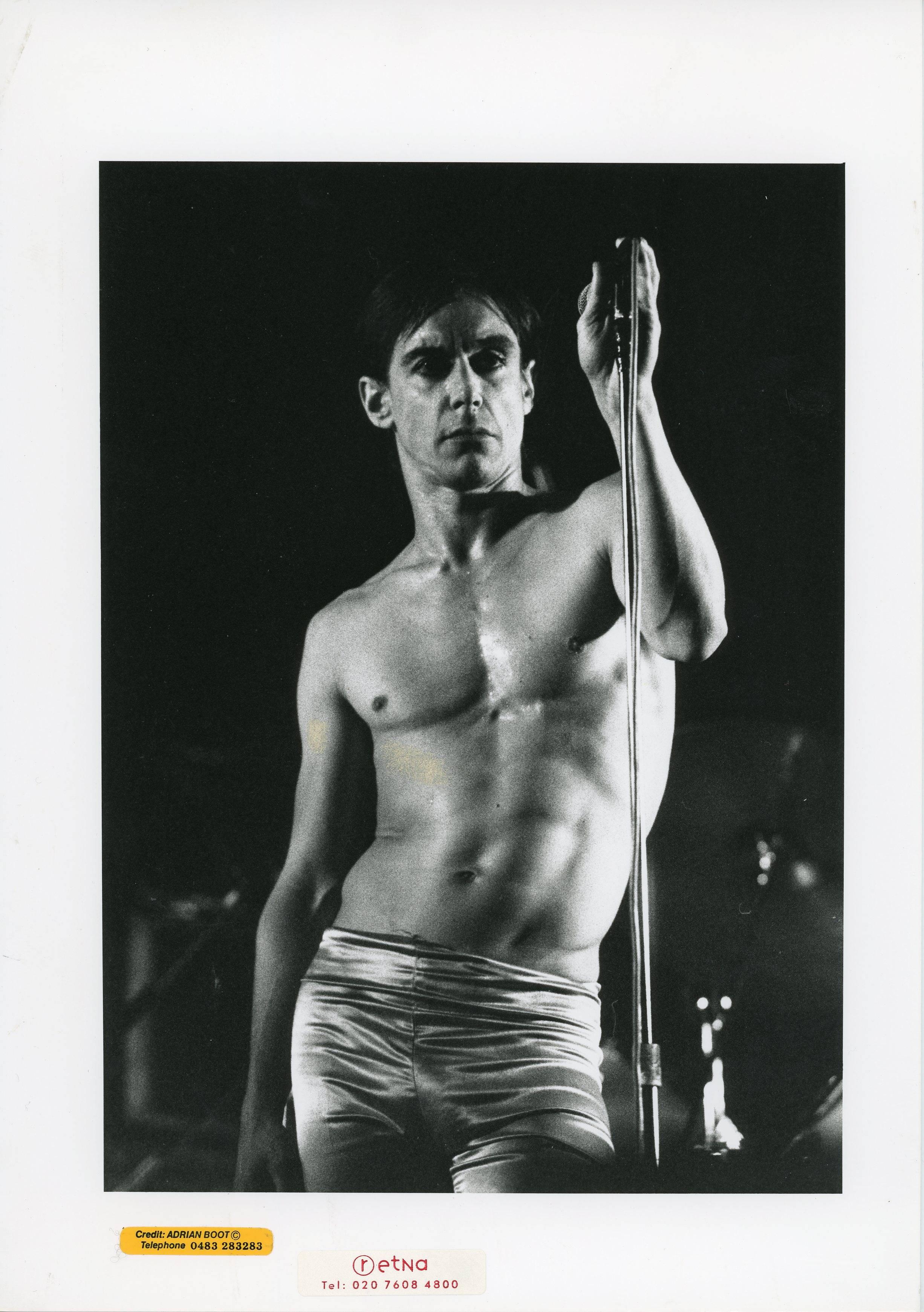 Martyn Goodacre Black and White Photograph - Classic Iggy Pop Vintage Original Photograph