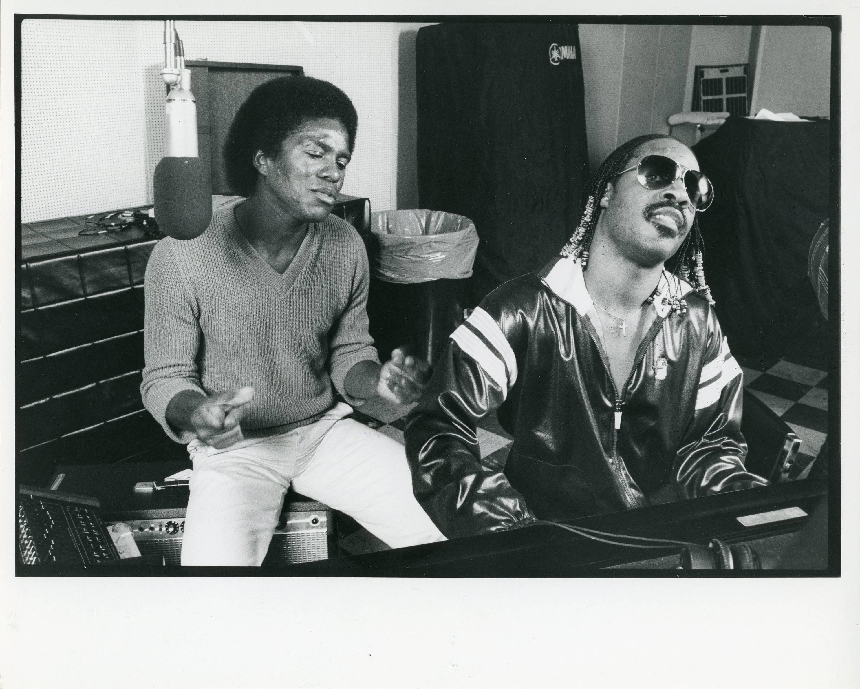 Unknown Portrait Photograph - Stevie Wonder and Jermaine Jackson Vintage Original Photograph
