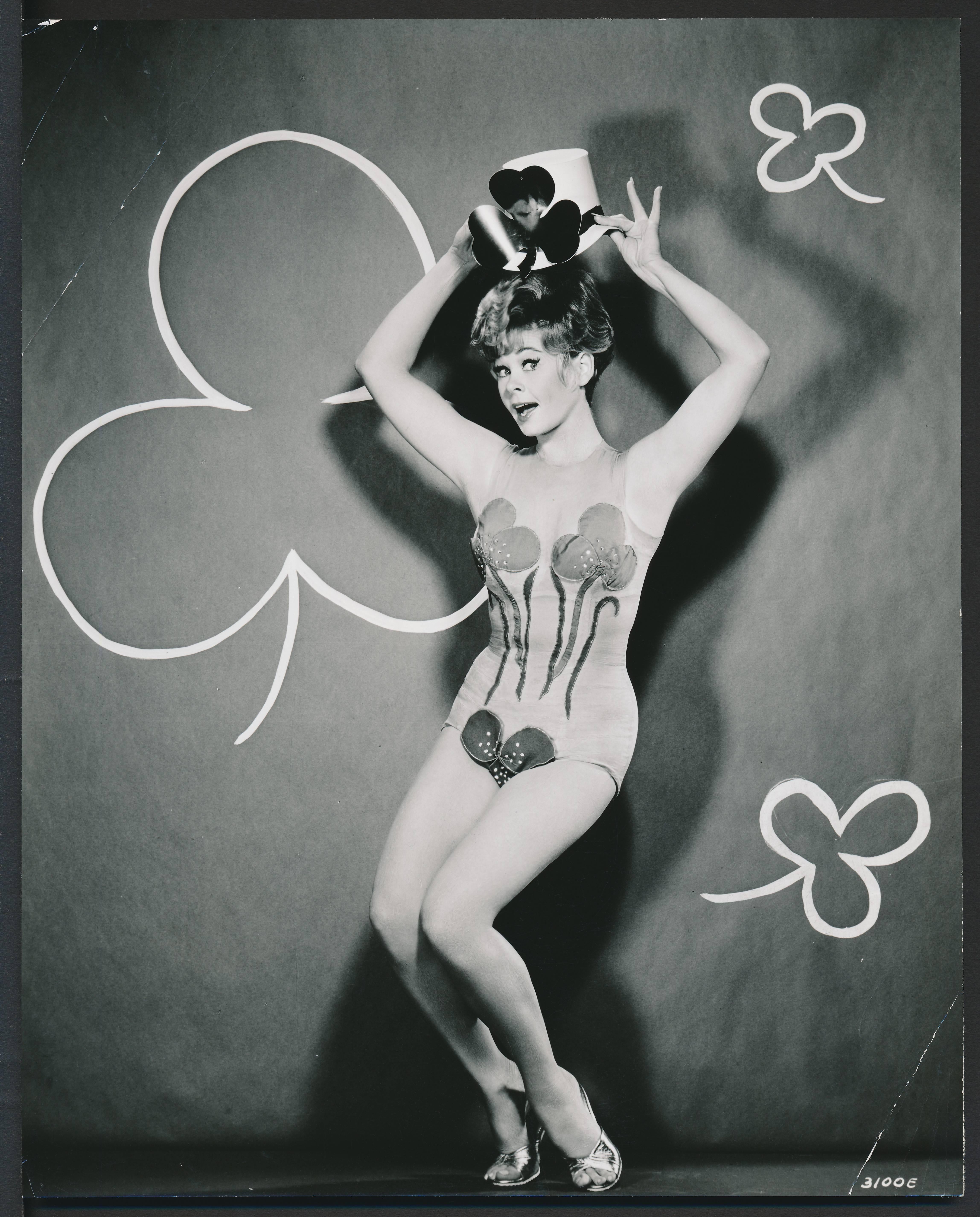 Unknown Black and White Photograph - Sue Ann Langdon in "Luck of the Irish" Pinup Fine Art Print