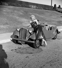 Vintage Marilyn Monroe Leaning on Car Fine Art Print