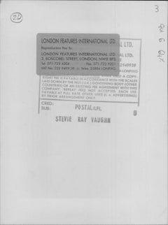 Stevie Ray Vaughan With Guitar Vintage Original Photograph