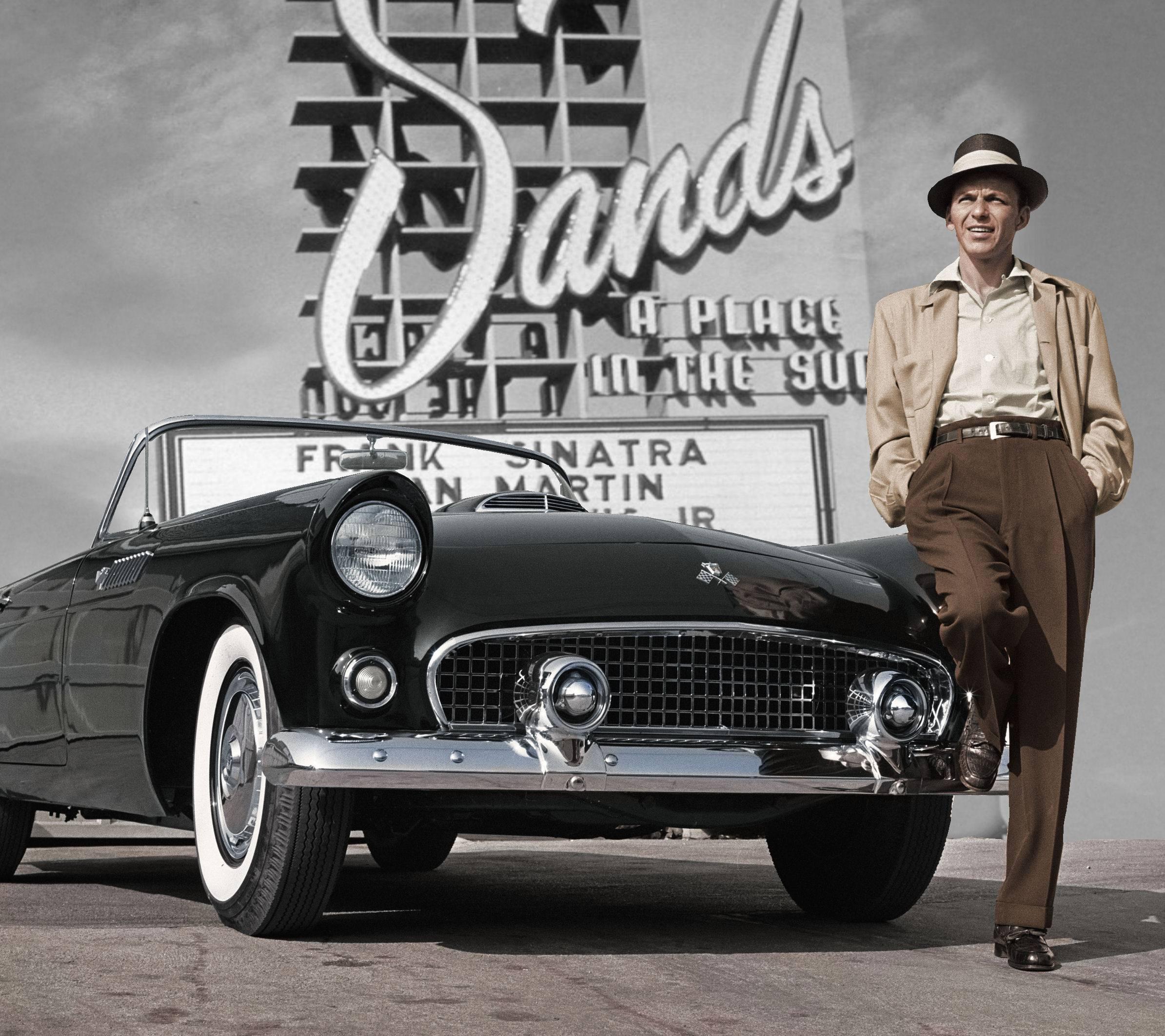 Frank Worth Portrait Photograph - Frank Sinatra at Sands Hotel Colorized Fine Art Print
