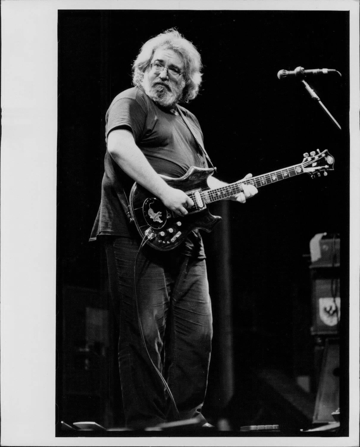 Neal Preston Portrait Photograph - Jerry Garcia Performing Vintage Original Print