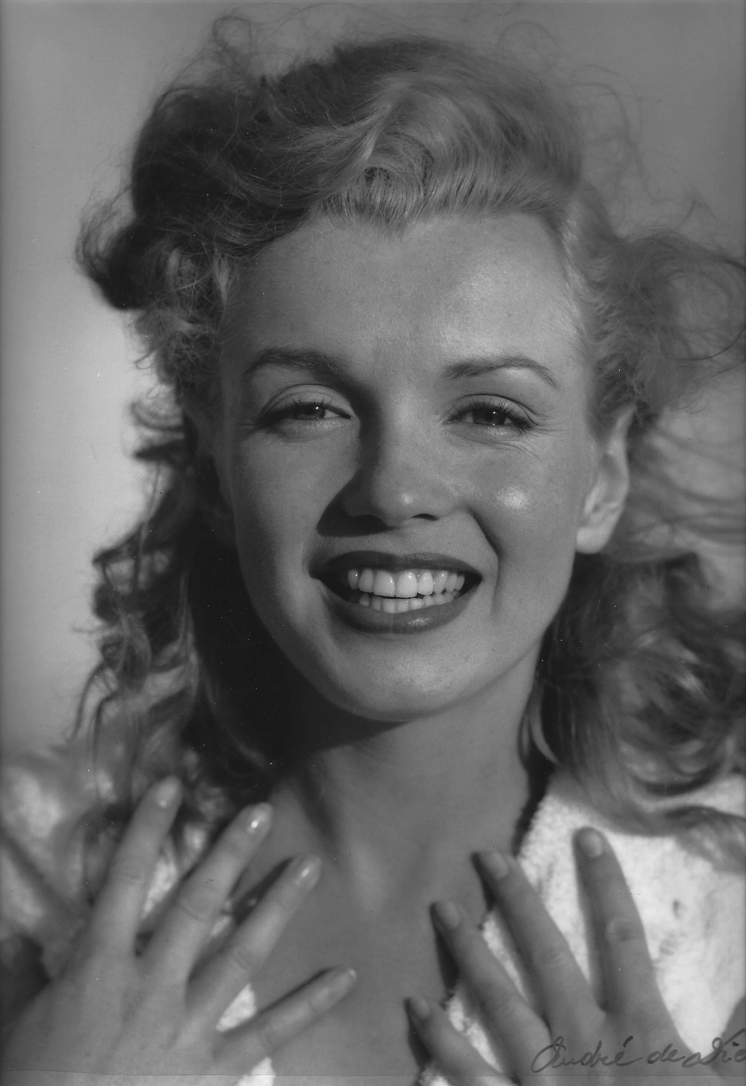 Andre de Dienes Portrait Photograph - Marilyn Monroe Close up, Vintage Original Print 