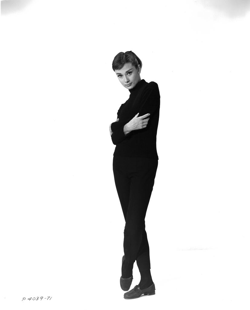 Bud Fraker Black and White Photograph - Audrey Hepburn on the Set of "Funny Face" Fine Art Print