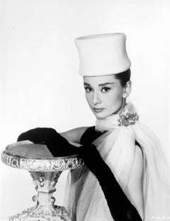 Audrey Hepburn Leaning on Table Fine Art Print