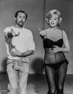 Marilyn Monroe and Choreographer Jack Cole, on the Set of "Let's Make Love"