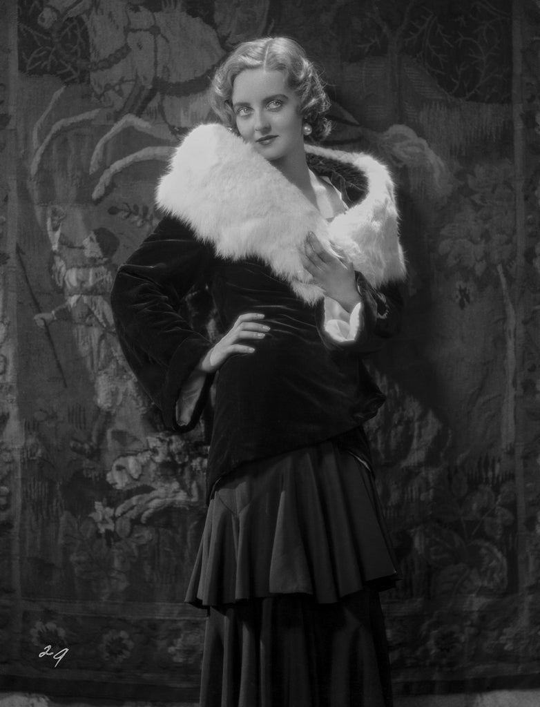 Jack Freulich Portrait Photograph - Bette Davis in Fur Stole Fine Art Print