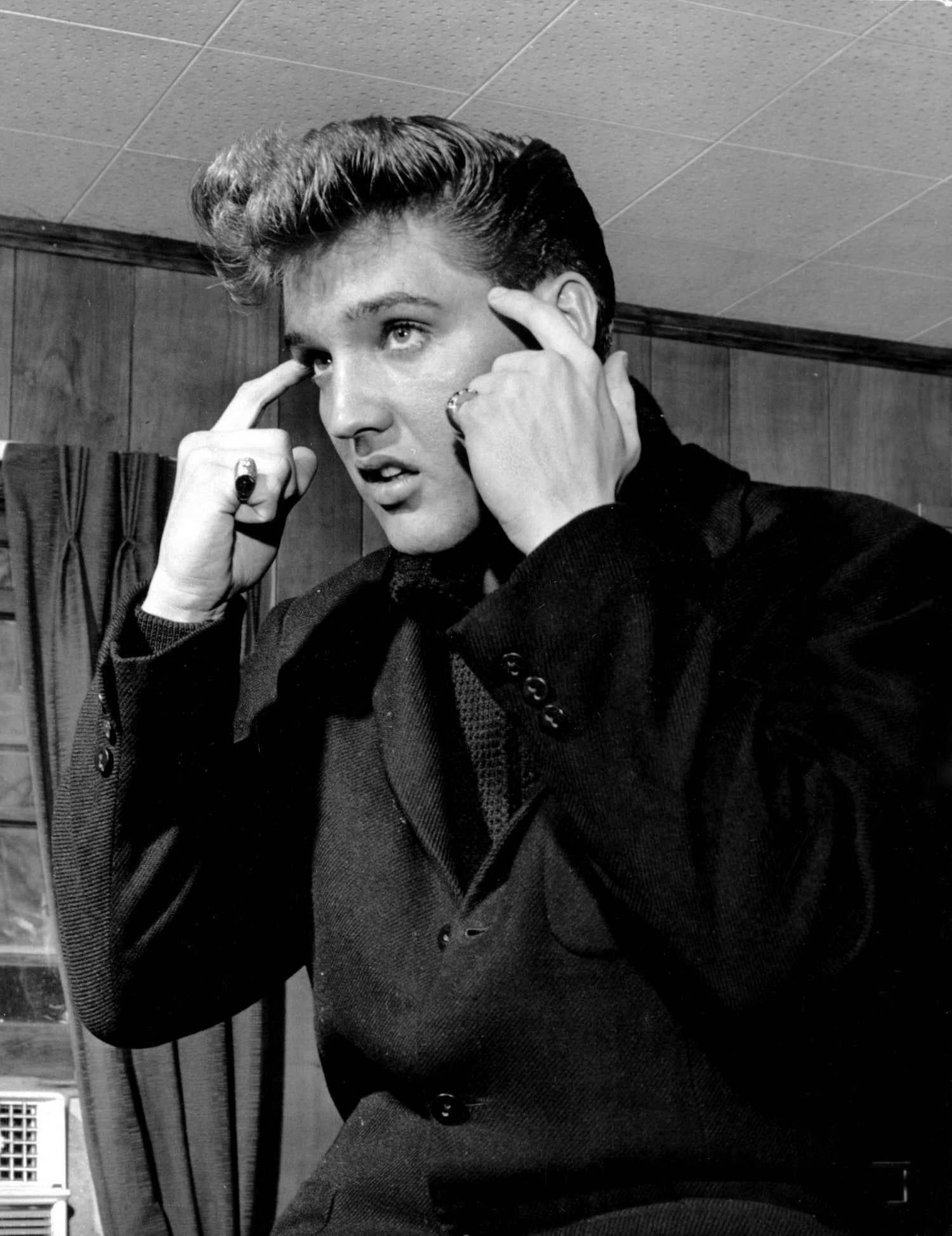 Unknown Black and White Photograph - Elvis Presley Deep in Thought