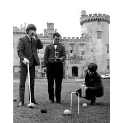 George Harrison and John Lennon Playing Croquet 6
