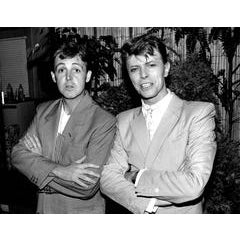 David Bowie and Paul McCartney at Live Aid Concert 5