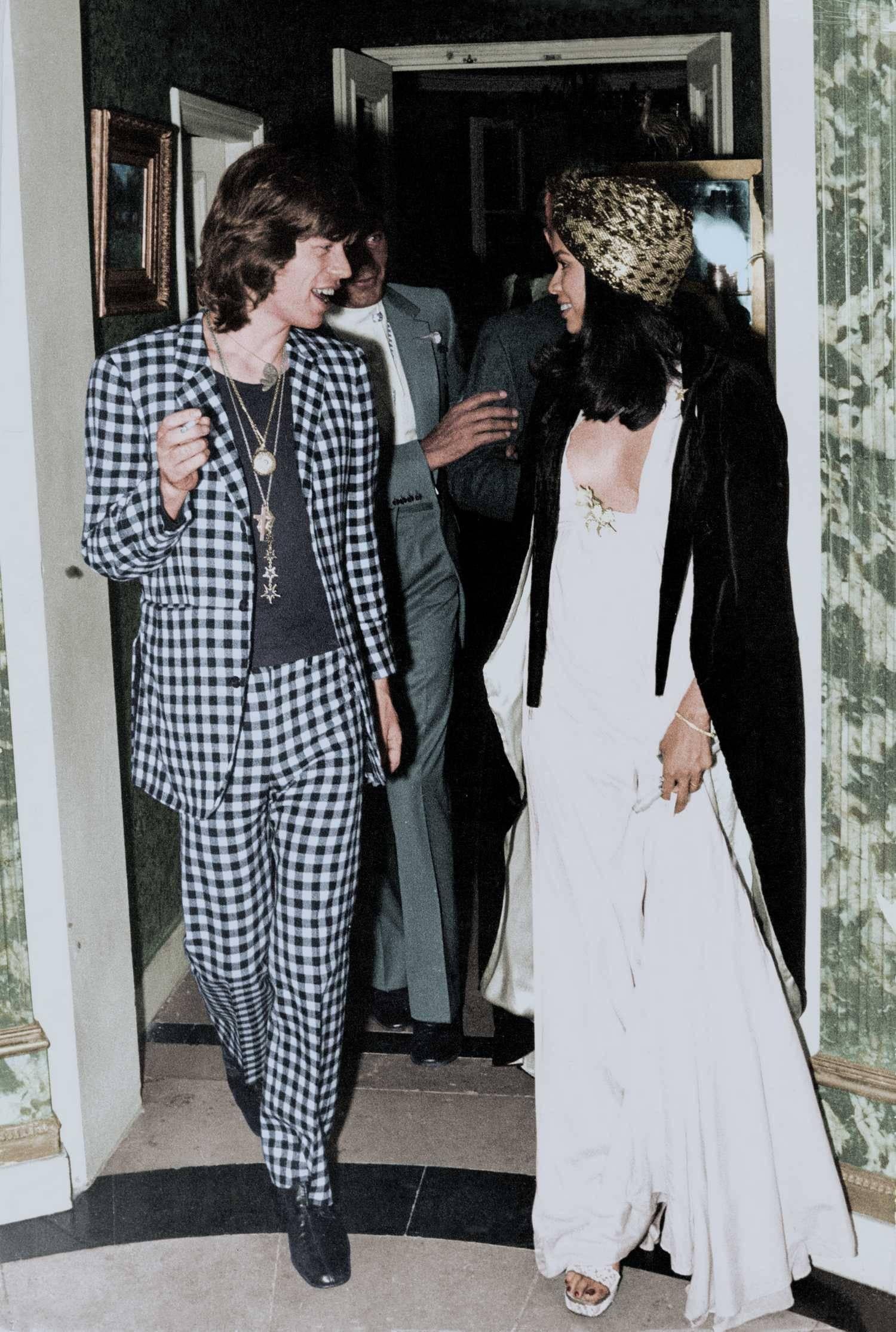 Unknown Color Photograph - Mick Jagger and Bianca Jagger - Colorized Fine Art Print